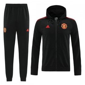 Manchester United 2022/23 Chaqueta De Entrenamiento Con Capucha Negra